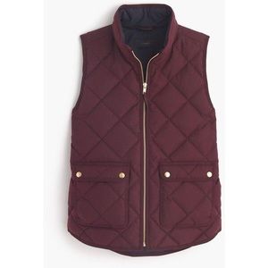 J. Crew Excursion Quilted Vest Red Size XXS